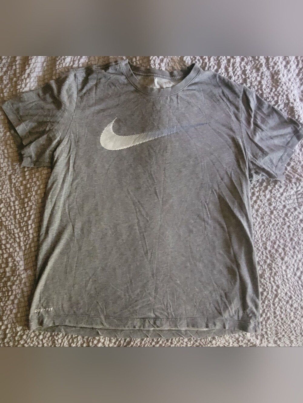 Nike Gray Short-Sleeve Dri-FIT Swoosh Tee